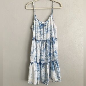 Thread & Supply Dress Size Small Blue Tie Dye Denim Lightweight Sleeveless Tank